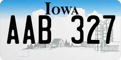 IA license plate AAB327