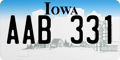 IA license plate AAB331