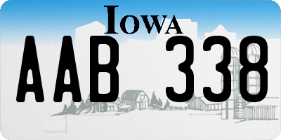 IA license plate AAB338