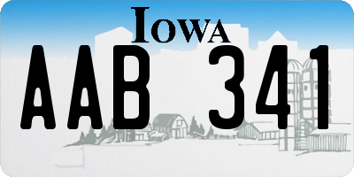 IA license plate AAB341