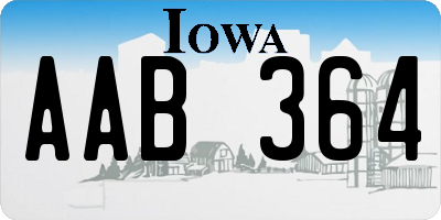 IA license plate AAB364