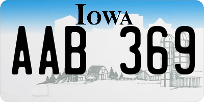IA license plate AAB369