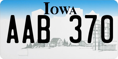 IA license plate AAB370