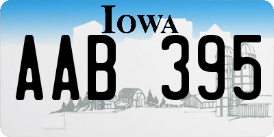 IA license plate AAB395