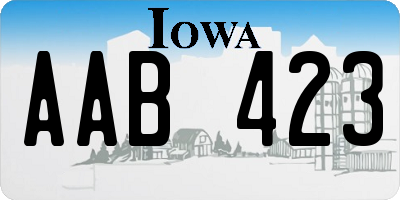 IA license plate AAB423