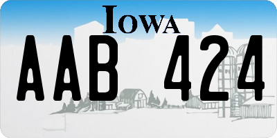 IA license plate AAB424