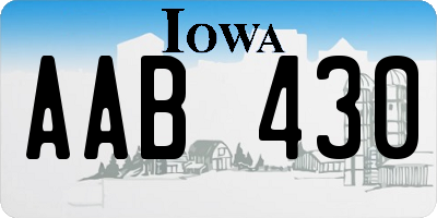 IA license plate AAB430