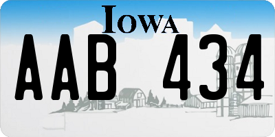 IA license plate AAB434