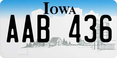 IA license plate AAB436