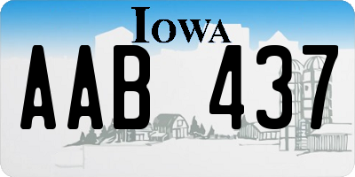 IA license plate AAB437