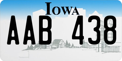 IA license plate AAB438