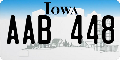 IA license plate AAB448