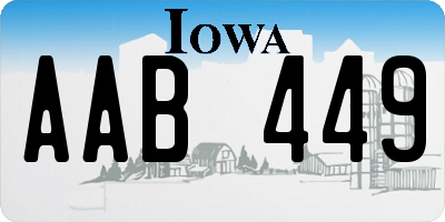 IA license plate AAB449