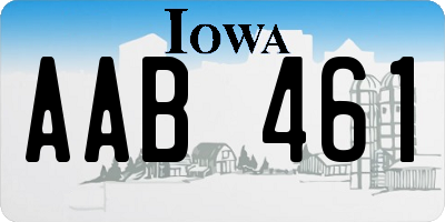 IA license plate AAB461
