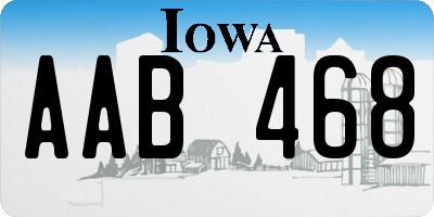 IA license plate AAB468