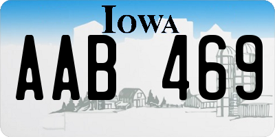 IA license plate AAB469