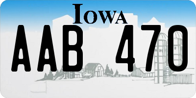 IA license plate AAB470