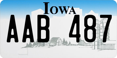 IA license plate AAB487