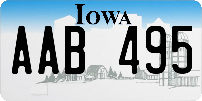 IA license plate AAB495