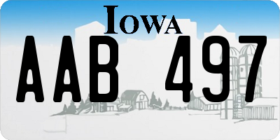 IA license plate AAB497