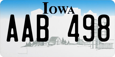 IA license plate AAB498