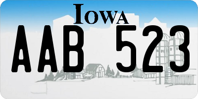 IA license plate AAB523