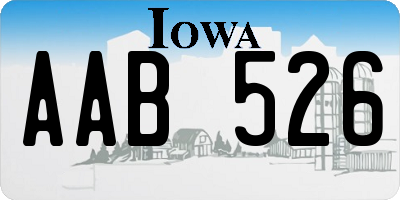 IA license plate AAB526