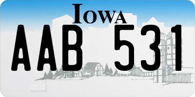 IA license plate AAB531