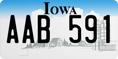 IA license plate AAB591