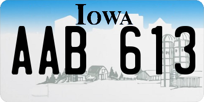 IA license plate AAB613