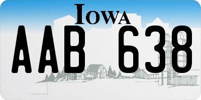 IA license plate AAB638