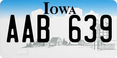 IA license plate AAB639