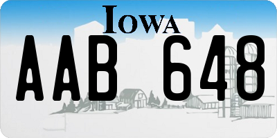 IA license plate AAB648