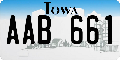 IA license plate AAB661