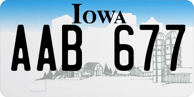 IA license plate AAB677