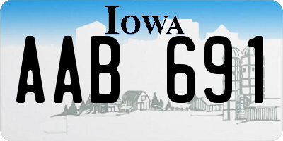 IA license plate AAB691