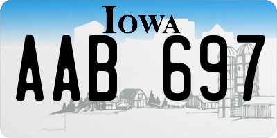 IA license plate AAB697