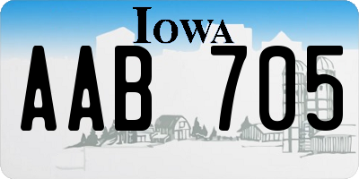 IA license plate AAB705