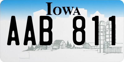 IA license plate AAB811