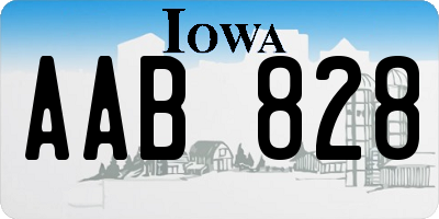 IA license plate AAB828