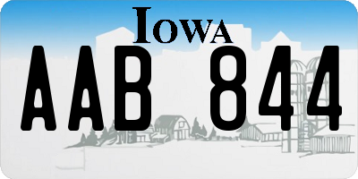 IA license plate AAB844