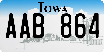 IA license plate AAB864