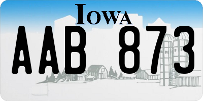 IA license plate AAB873