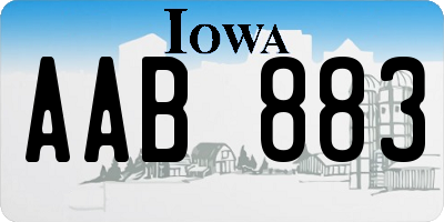 IA license plate AAB883