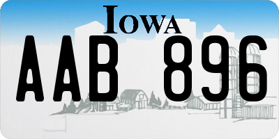 IA license plate AAB896