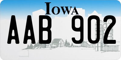 IA license plate AAB902