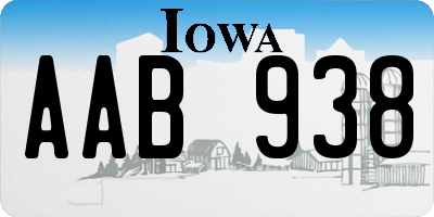 IA license plate AAB938