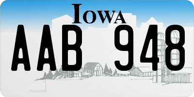 IA license plate AAB948