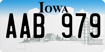 IA license plate AAB979