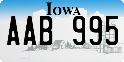 IA license plate AAB995